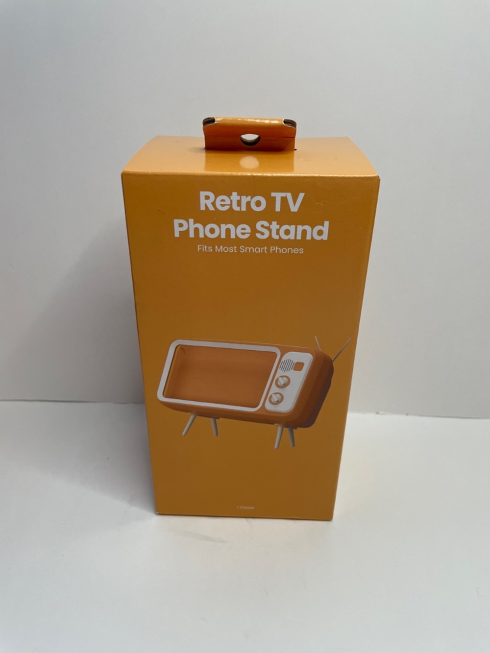 NIB Retro TV Phone Stand - Orange